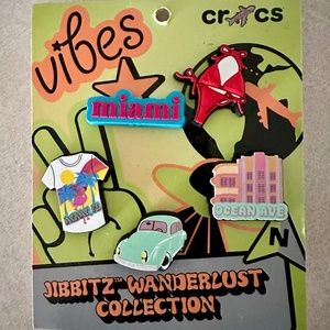 Crocs Jibbitz Charms Wanderlust Collection: Miami 5 Pack